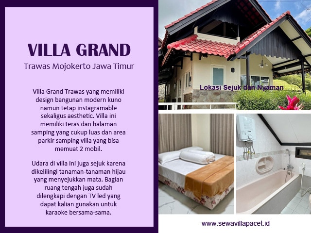 villa grand trawas modern minimalis suasana asri