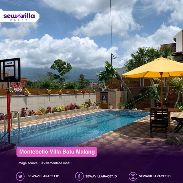 villa montebello private pool batu malang luas pemandangan indah