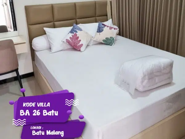 villa batu kode b26 memiliki fasilitas yang cukuplengkap dengan kebersihan yang sangat terjaga