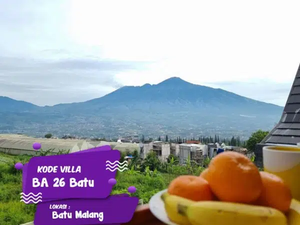 view panorama alam yang sangat indah bisa anda dapatkan saat menginap di villa ba26 batu ini
